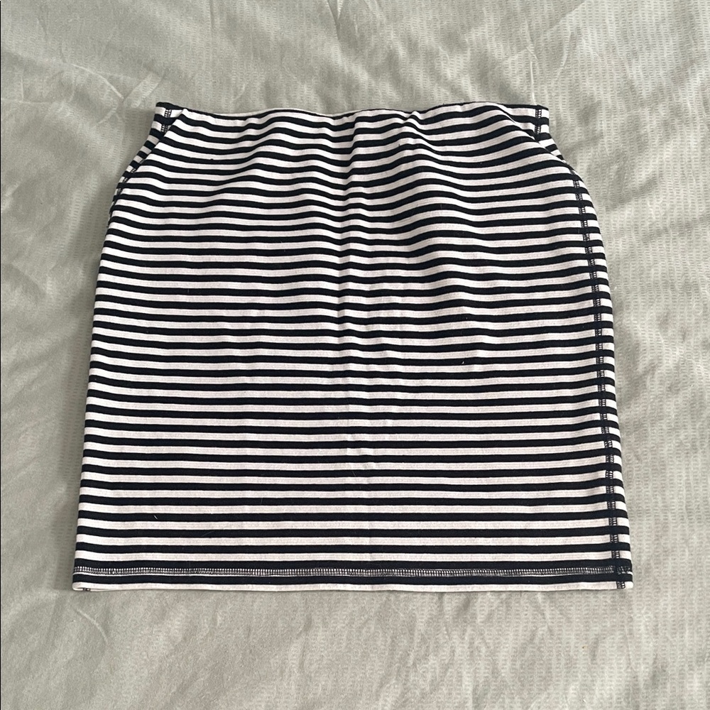 Black and White Striped Skirt